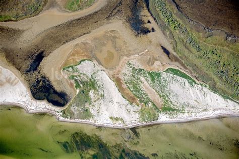 Insel Hiddensee Von Oben Wasseroberfl Che Mit Sandbank An Der Meeres