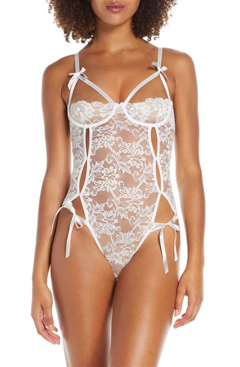 Oh La La Cheri Zara Underwire Open Cup Open Gusset Lace Teddy Nordstrom