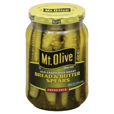 Mt Olive Old Fashioned Sweet Bread And Butter Spears Shop Pickles