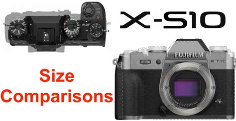 Ultimate Size Comparisons: Fujifilm X-S10 v X-T4 vs X-T30 vs X-H1 - Fuji Rumors