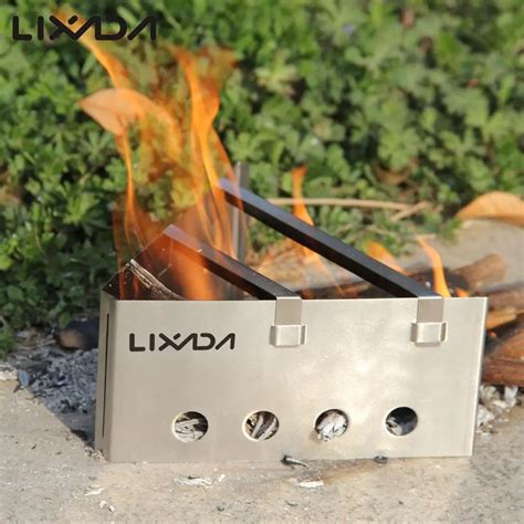 Lixada Outdoor Stove Compact Lightweight Backpacking Wood Stove ...