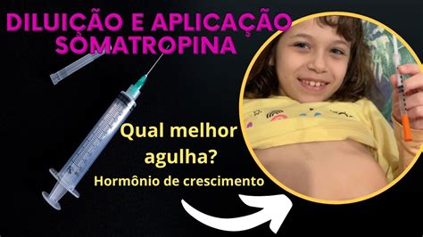 Como fazer a diluição e aplicação da somatropina GH hormônio de