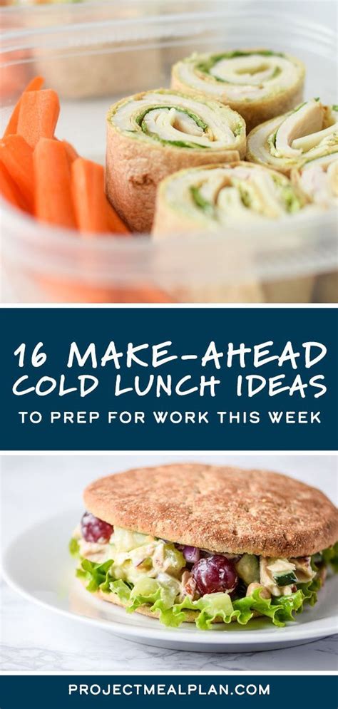 Make Ahead Cold Lunch Ideas To Prep For Work This Week Healthy