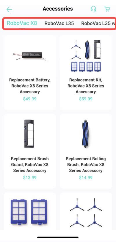 How to purchase RoboVac accessories on the eufy Clean app store?