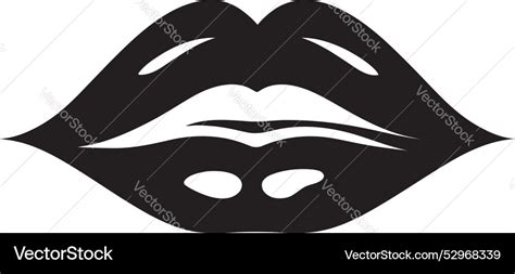 Temptress Trace Woman Lips Symbol Seductress Vector Image