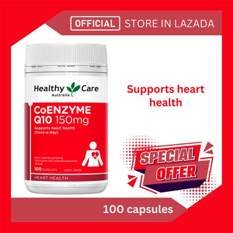 Healthy Care Coenzyme Q10 150mg 100 Capsules For Heart Tissue