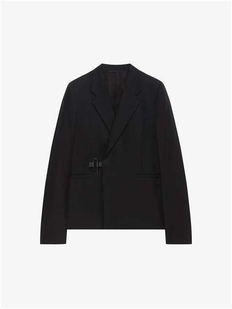 U Lock Slim Fit Jacket In Wool In Black Givenchy Us