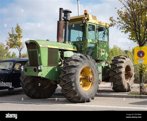 Front View Of A Large Articulated Tractor It Is A Classic John Deere