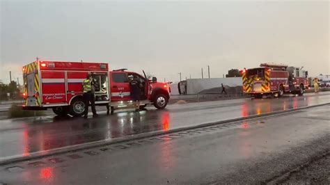 Semi Truck Rollover Blocks All Lanes On I East In Las Cruces