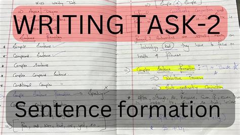 IELTS WRITING TASK 2 Sentence Formation Full Explanation In 30