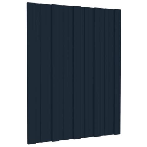 Panneaux de toiture 12 pcs Acier galvanisé Anthracite 60x45 cm Qqmora