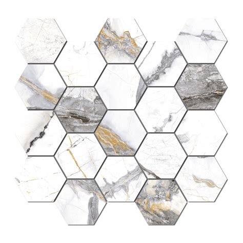 Rialto Grand Hexagon Porcelain Mosaic Tile Floor And Decor