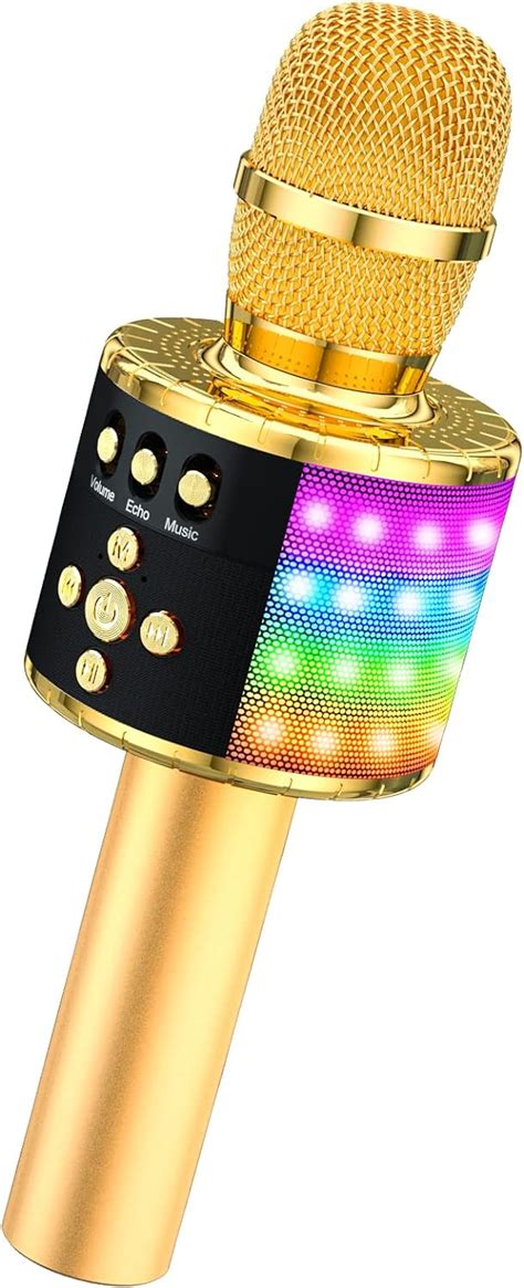 Bonaok Microfono Karaoke Bluetooth Senza Fili Microfoni Wireless Con