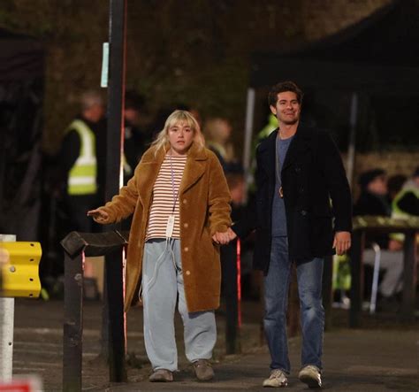 Filming Of The Film We Live In Time With Florence Pugh And Andrew