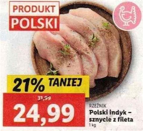 Promocja RZEŹNIK Polski indyk sznycle z fileta 1kg Lidl