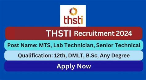 THSTI Recruitment 2024 Sai Vikram Academy