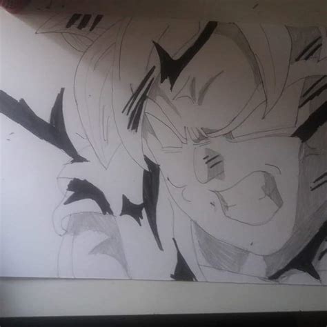 Boceto Y Dibujo Terminado De Goku Ssj Blue Gamers Artistas Y Otakus Amino