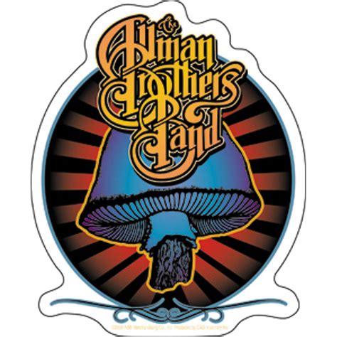 The Allman Brothers Band Radiant Shroom Vinyl Sticker At Sticker Shoppe