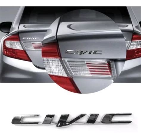 Emblema Letreiro Cromado Linha Honda Escrita Civic Promoção MercadoLivre