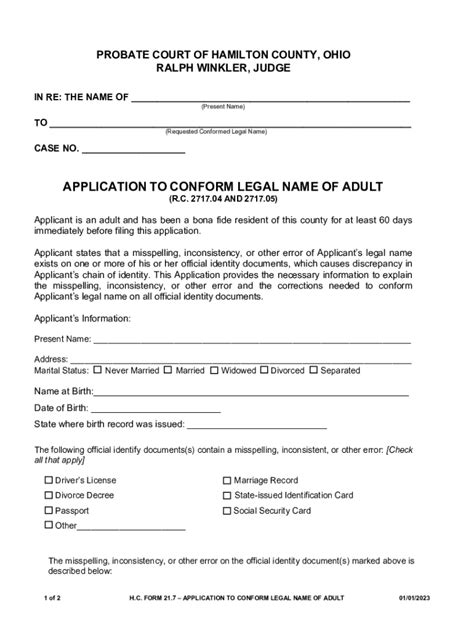 Fillable Online Instructions For Conforming A Legal Name Of Fax