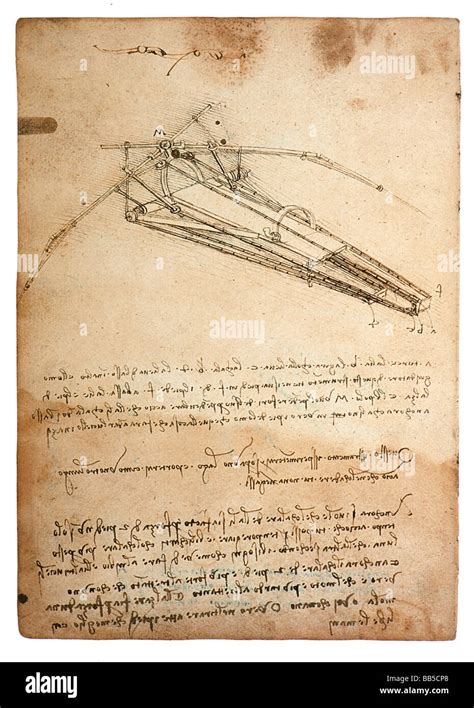 Leonardo Da Vinci Drawings Flying Machines