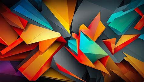 Premium Photo | A colorful abstract illustration of a geometric design