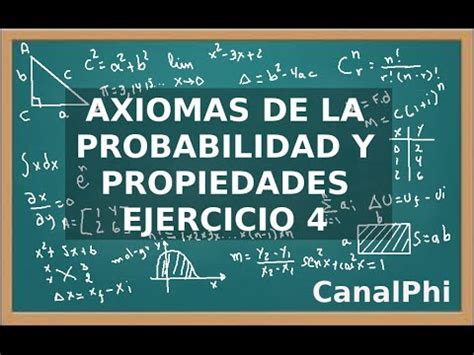 Axiomas De La Probabilidad Y Propiedades Ejercicio Youtube