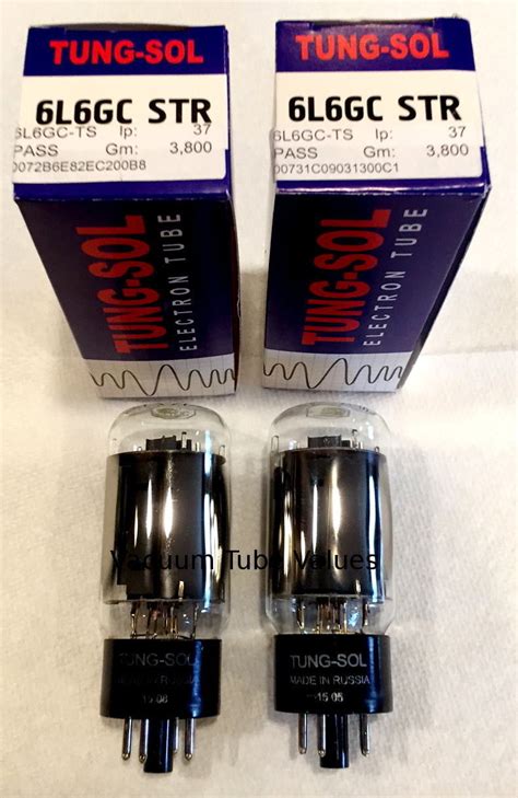 Tung Sol Factory Platinum Matched Pair Two L Gc Str Power Tubes