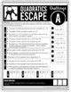 Quadratic Equations Review Escape Room Activity By All Things Algebra