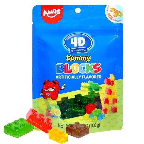 Amos 4d Gummy Blocks Candy Grocery And Gourmet Food