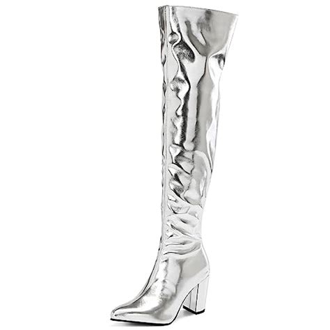 I Tested The Hottest Trend Metallic Over The Knee Boots And Here S