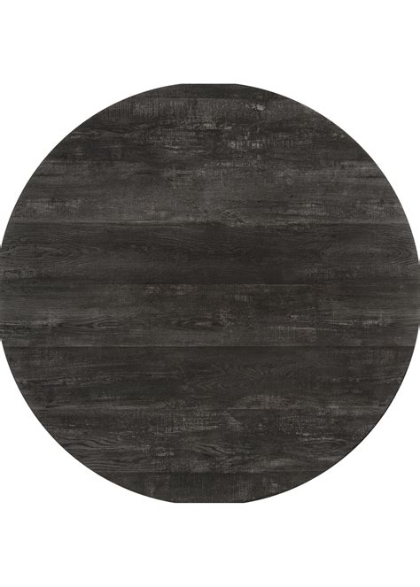 DINING TABLE - 48"DIA/ BLACK RECLAIMED WOOD / BLACK METAL - MAISON CAPLAN