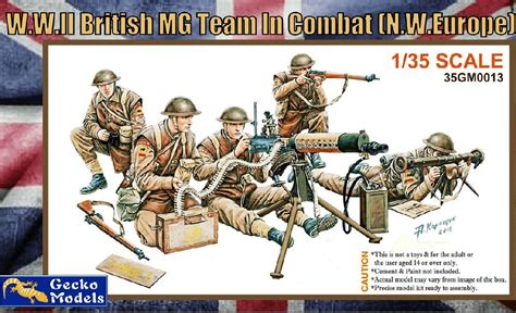 WWII British MG Team In Combat Modellbauversand Hanke 15 79