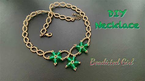 Simple Bicone Necklace Diy Beaded Necklace How To Make Beaded