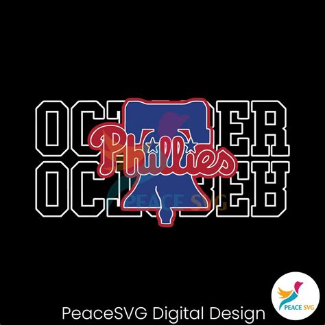 Philadelphia Phillies Red October Phillies SVG Digital File - PeaceSVG