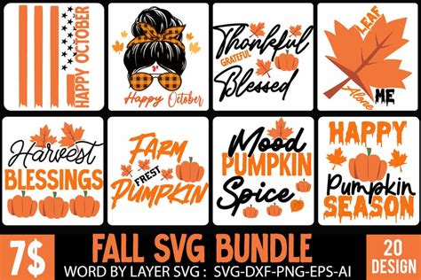 Fall SVG Bundle , Fall T-Shirt Design Bundle , Fall SVG Bundle Quotes ...