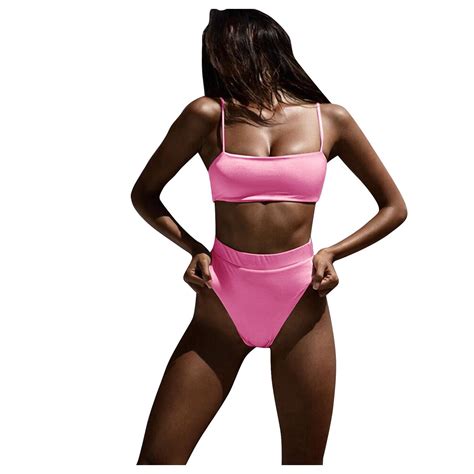 Susanny High Cut Sporty Bikini Set Two Piece Square Neck Swimsuits For