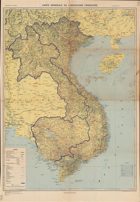 Carte Générale de l'Indochine Française.: Geographicus Rare Antique Maps