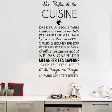 Sticker Citation Les R Gles De La Cuisine Stickers Citations Fran Ais