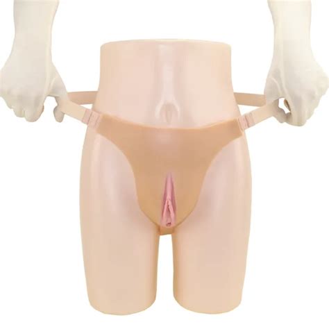 Silicone Control Panty Gaff T Back Camel Toe Thong Realistic Vagina