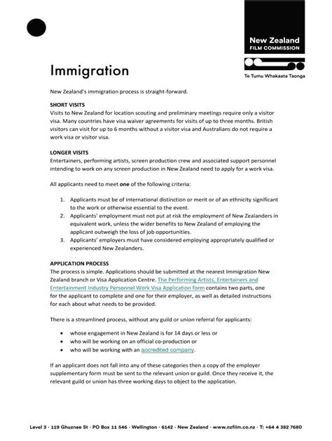 Fillable Online New Zealands Immigration Process Is Straight Forward