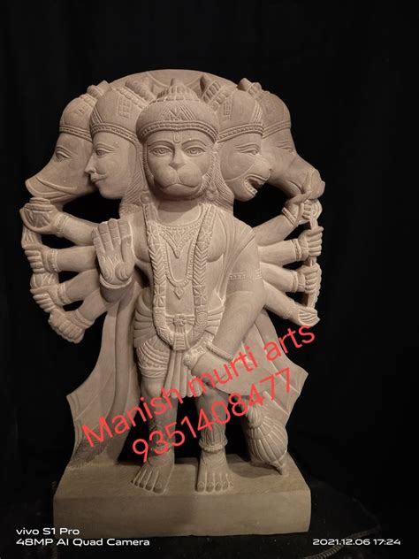 Red Stone Panchmukhi Hanuman Ji Statue Size 2 5feet At 28000 In