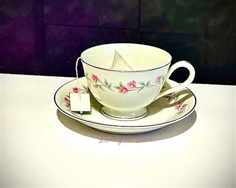 You Ve Been Poisoned Tea Cup Saucer Pink Roses Skulls Gothic Horror