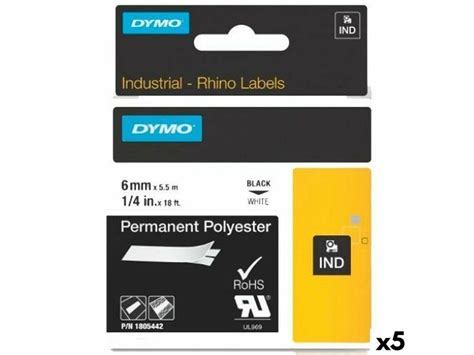 Kit De Gaines Thermo Retratables Rhino Dymo Id X Mm Noir