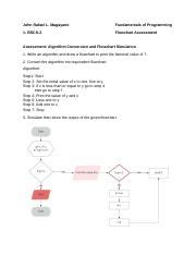 Flowchart Assessment MAGAYANO Docx John Rafael L Magayano