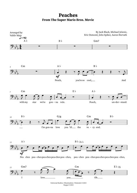 Peaches Arr Valdir Maia By Jack Black Sheet Music For Lead Sheet Fake Book At Sheet Music