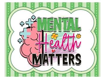 Mental Health Awareness Bulletin Board Classroom Decor Decorations Posters