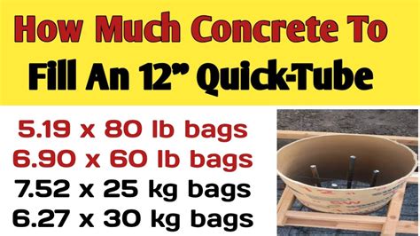 How Many Bags Of Concrete Do I Need To Fill A Sonotube At Florence Bates Blog