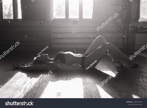 Sexy Beautiful Blonde Posing Black Lingerie Stock Photo 1788109679 Shutterstock