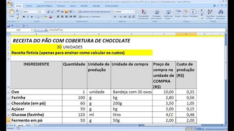 Curso De Excel Como Calcular Preço De Venda De Mercadoria A Partir Dos